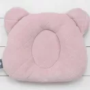 Sleepee Royal Baby ergonomikus babapárna laposfejűség ellen pink (rózsaszín) színben, maci formájú velúr fejpárna babáknak