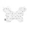 Sleepee Butterfly anti-shock pillangó babapárna Dots (fekete pöttyös) mintával, rázkódás elleni fejtámasztó babapárna babakocsiba és autósülésbe
