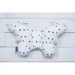 Sleepee Butterfly anti-shock pillangó babapárna Dots (fekete pöttyös) mintával, rázkódás elleni fejtámasztó babapárna babakocsiba és autósülésbe