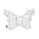 Sleepee Butterfly anti-shock pillangó babapárna Sticks (fekete-fehér) mintával, kontrasztos rázkódás elleni fejtámasztó babapárna babakocsiba és autósülésbe