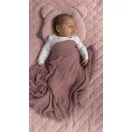 Sleepee ultra soft bamboo vékony kötött bambusz babatakaró baby pink színben, puha és légáteresztő takaró újszülötteknek