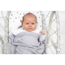 Sleepee ultra soft bamboo vékony kötött bambusz babatakaró szürke (Grey) színben, légáteresztő és bőrbarát takaró újszülötteknek