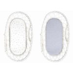 Lepedő szett mózeskosárhoz / bölcsőhöz (2 db-os) / Grey dots-light grey