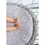Lepedő szett mózeskosárhoz / bölcsőhöz (2 db-os) / Grey dots-light grey