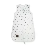 Sleepee NewBorn újszülött hálózsák 0-4 hó, bélelt pamut, fekete pöttyös (Black Dots) minta (2.5 TOG)