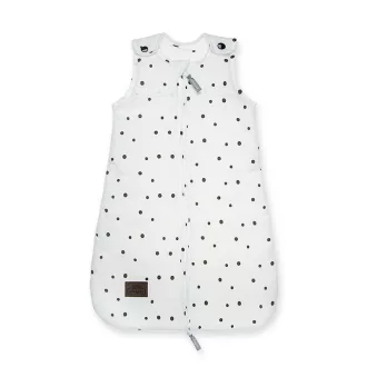 Sleepee NewBorn újszülött hálózsák 0-4 hó, bélelt pamut, fekete pöttyös (Black Dots) minta (2.5 TOG)