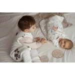 Sleepee NewBorn újszülött hálózsák 0-4 hó, bélelt pamut, fekete pöttyös (Black Dots) minta (2.5 TOG)