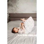 Sleepee Grow Up állítható baba hálózsák 0-24 hó, bélelt pamut, fekete pöttyös (Black Dots) minta (2.5 TOG)