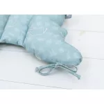 Sleepee Butterfly anti-shock pillangó babapárna Safari (kék, állatkás) mintával, rázkódás elleni fejtámasztó babapárna babakocsiba és autósülésbe