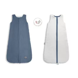 Sleepee kifordítható muszlin baba hálózsák 4-24 hó (M méret), Petrol Blue (1.0 TOG)