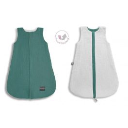 Sleepee kifordítható muszlin babahálózsák 2.5 TOG S méret - Ocean Green