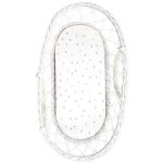 Lepedő szett mózeskosárhoz / bölcsőhöz (2 db-os) / Black dots-grey dots