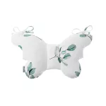 Sleepee Butterfly anti-shock pillangó babapárna Eucalyptus (zöld leveles) mintával, rázkódás elleni fejtámasztó babapárna babakocsiba és autósülésbe