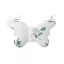 Sleepee Butterfly anti-shock pillangó babapárna Eucalyptus (zöld leveles) mintával, rázkódás elleni fejtámasztó babapárna babakocsiba és autósülésbe