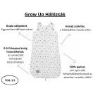 Sleepee Grow Up állítható baba hálózsák 0-24 hó, bélelt pamut, zöld eukaliptusz (Eucalyptus) minta (2.5 TOG)