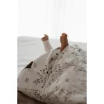 Sleepee NewBorn újszülött hálózsák 0-4 hó, bélelt pamut, zöld eukaliptusz (Eucalyptus) minta (2.5 TOG)