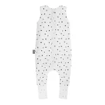 Sleepee kifordítható téli tipegő baba hálózsák 1-2 év (S), pamut borítás, szürke és fekete pöttyös minta (2.5 TOG)