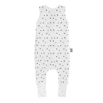 Sleepee kifordítható téli tipegő baba hálózsák 1-2 év (S), pamut borítás, szürke és fekete pöttyös minta (2.5 TOG)