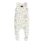 Sleepee kifordítható téli tipegő gyermek hálózsák 3-4 év (M), pamut borítás, virágos Bloom és pöttyös minta (2.5 TOG)