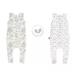 Sleepee kifordítható téli tipegő baba hálózsák 1-2 év (S), pamut borítás, virágos Bloom és pöttyös minta (2.5 TOG)