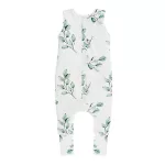 Sleepee kifordítható téli tipegő baba hálózsák 1-2 év (S), pamut borítás, zöld eukaliptusz és pöttyös minta (2.5 TOG)