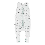 Sleepee kifordítható téli tipegő baba hálózsák 1-2 év (S), pamut borítás, zöld eukaliptusz és pöttyös minta (2.5 TOG)