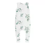 Sleepee kifordítható téli tipegő baba hálózsák 1-2 év (S), pamut borítás, zöld eukaliptusz és pöttyös minta (2.5 TOG)