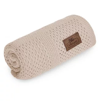 Sleepee ultra soft bamboo vékony kötött bambusz babatakaró beige (bézs) színben, légáteresztő és antiallergén takaró újszülötteknek