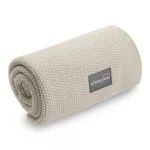 Sleepee Bamboo Touch vastag kötött bambusz babatakaró beige (bézs) színben, extra puha és meleg hőszabályozó takaró újszülötteknek