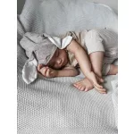 Sleepee Bamboo Touch vastag kötött bambusz babatakaró beige (bézs) színben, extra puha és meleg hőszabályozó takaró újszülötteknek