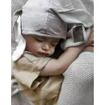 Sleepee Bamboo Touch vastag kötött bambusz babatakaró beige (bézs) színben, extra puha és meleg hőszabályozó takaró újszülötteknek