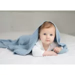 Sleepee Bamboo Touch vastag kötött bambusz babatakaró beige (bézs) színben, extra puha és meleg hőszabályozó takaró újszülötteknek