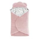 Sleepee Royal Baby plüss babatakaró-pólya autósülésbe rózsaszín (Pink) színben, meleg és puha hordozóba illeszthető kivitel biztonsági öv nyílásokkal