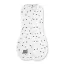 Sleepee First Step újszülött baba pólya, puha pamut anyagból, Black Dots fekete pöttyös mintával (0.5 TOG)