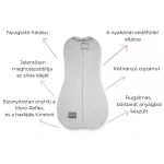 Sleepee First Step újszülött baba pólya, puha pamut anyagból, Eucalyptus zöld leveles mintával (0.5 TOG)