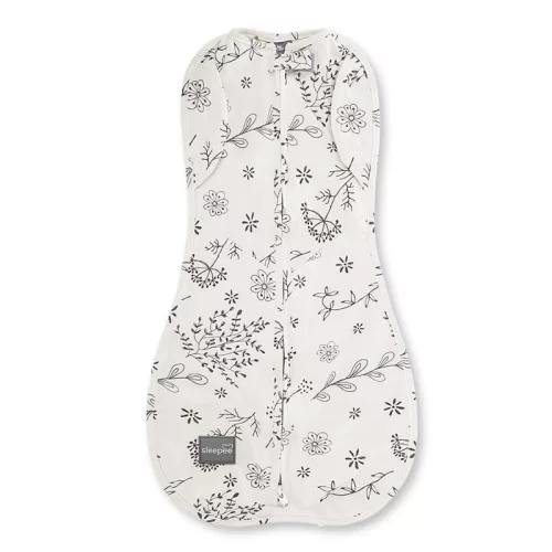 Sleepee Second Step baba pólya, puha pamut anyagból, Bloom virágmintával (0.5 TOG)