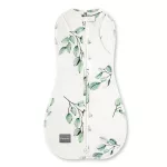 Sleepee Second Step baba pólya, puha pamut anyagból, Eucalyptus zöld leveles mintával (0.5 TOG)