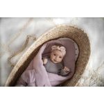 Sleepee újszülött baba pólya, légáteresztő pamut muszlin anyagból, rózsaszín színben