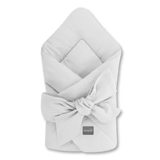 Sleepee újszülött baba pólya, légáteresztő pamut muszlin anyagból, szürke (Grey) színben