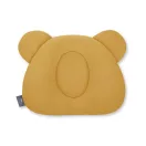 Sleepee muszlin ergonomikus babapárna laposfejűség ellen sunflower (sárga) színben, maci formájú légáteresztő fejpárna babáknak