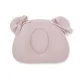 Sleepee muszlin ergonomikus babapárna laposfejűség ellen rose (rózsaszín) színben, maci formájú légáteresztő fejpárna babáknak
