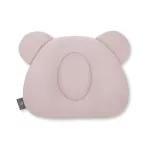 Sleepee muszlin ergonomikus babapárna laposfejűség ellen rose (rózsaszín) színben, maci formájú légáteresztő fejpárna babáknak