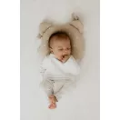 Sleepee muszlin ergonomikus babapárna laposfejűség ellen rose (rózsaszín) színben, maci formájú légáteresztő fejpárna babáknak