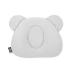 Sleepee muszlin ergonomikus babapárna laposfejűség ellen grey (szürke) színben, maci formájú légáteresztő fejpárna babáknak
