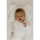 Sleepee muszlin ergonomikus babapárna laposfejűség ellen grey (szürke) színben, maci formájú légáteresztő fejpárna babáknak