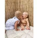 Sleepee pamut tipegő hálózsák lábbal 3-4 év (M méret), beige homok (1.5 TOG)