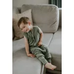 Sleepee pamut tipegő hálózsák lábbal 3-4 év (M méret), Ocean Green zöld (1.5 TOG)