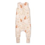 Sleepee kifordítható téli tipegő gyermek hálózsák 3-4 év (M), pamut borítás, bézs Bohemian Sand és virágos bézs Botanic minta (2.5 TOG)