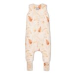 Sleepee kifordítható téli tipegő gyermek hálózsák 3-4 év (M), pamut borítás, bézs Bohemian Sand és virágos bézs Botanic minta (2.5 TOG)
