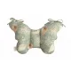 Sleepee Butterfly anti-shock pillangó babapárna Bohemian Green (zöld, leveles) mintával, rázkódás elleni fejtámasztó babapárna babakocsiba és autósülésbe
